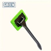 Resim Globalbloom Yeşil Uzatmalı Araç Camı Temizleme Seti, Mikrofiber Bez Ve Kazıyıcı, İç Dış Cam Bakımı 