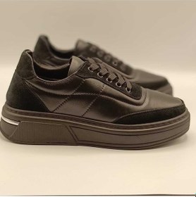 Resim Lena Siyah Deri Spor Ayakkabı Siyah 