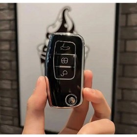 Resim Lüx Ford Focus,fiesta,mondeo,cmax,courier Nano Yüksek Kalite Anahtar Kılıfı 3 Buton Siyah Gümüş Renk 