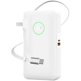 Resim Wiwu Wi-P049 Noble Serisi Type-C Kablolu Dijital LED Göstergeli Powerbank PD 35W 10000mAh - Gri 