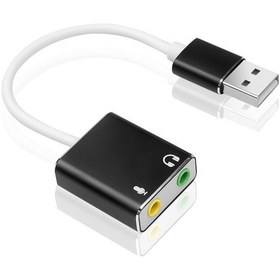 Resim Usb Harici Ses Kartı 3.5mm Mikrofon Ve Kulaklık Girişli Dönüştürücü Adaptör Laptop Bilgisayar Uyumlu 