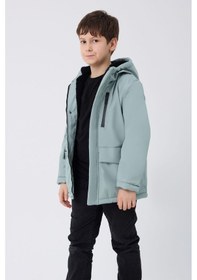 Resim Firststops Erkek Çocuk Mint Yeşil Içi Kürklü Su Ve Rüzgar Geçirmez Kapüşonlu 3 Cep Kışlık Mont & Kaban & Parka Mint Yeşili 