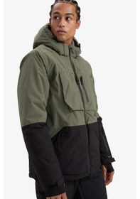 Resim Defacto Kayak Montu Su İtici Rüzgar Geçirmez Kapüşonlu Fermuarlı Eldiven Detaylı Ultra Korumalı A7114ax25wnkh109 Haki-kh109 