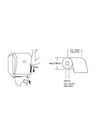 Resim Vialli K8T Rulo Kağıt Havlu Dispenseri Manuel Şeffaf 