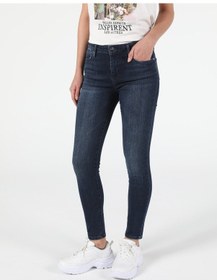 Resim Colin's 759 Lara Orta Bel Dar Paça Super Slim Fit Koyu Mavi Kadın Jean Pantolon CL1053657_Q1.V1_DN08527 Koyu Mavi 