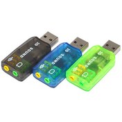 Resim Usb Jack Ses Adaptörü Dönüştürücü 3D Harici Ses Kartı 3.5Mm 