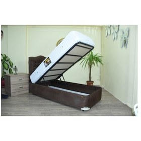 Resim Bengimobilya Baza Başlık Tay Tüyü Acı Kahve Kumaş Ortopedik Cotton Yatak 90*19 