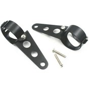 Resim Dream011 Siyah- 39-51mm Ayarlanabilir Motosiklet Far Braketi - Dayanıklı Demir Fork Kulaklı 