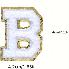 Resim arredamento Termos Uyumlu B Harfi Beyaz Sticker 
