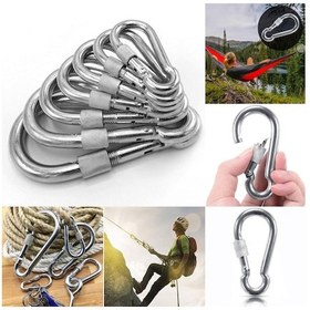 Resim Kilitli Karabina Yaylı Galvanizli 6-8-10-12Mm Ölçü Adet Seçenekli 