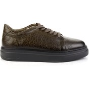 Resim Bambi Haki Hakiki Deri Erkek Sneaker E01905716203 