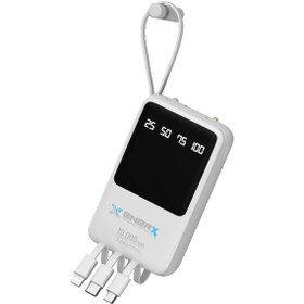 Resim Enerx Enr-P10DC 10.000 Mah 2.0a Dahili Kablolu Led Aydınlatmalı Powerbank 