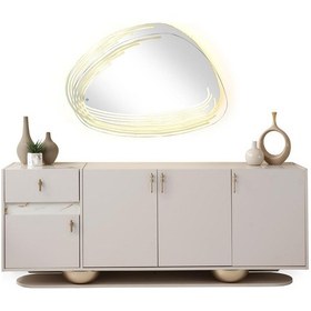 Resim Erva Modern Dolaplı Çekmeceli Aynasız Konsol 206 47 78 Ekru 