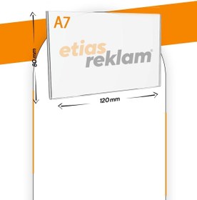 Resim Genel Markalar A7 U Tipi Yatay Masa Üstü 10'Lu Paket / Şeffaf Pleksi Föylük / Broşürlük 