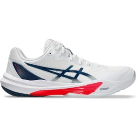 Resim Asics SKY ELITE FF 3 Erkek White/Dark Neptune Voleybol Ayakkabısı 1051A080-104 