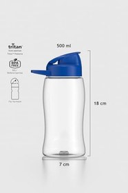 Resim Renga Lidya 500 ml Mavi Kapaklı Tritan Matara 911031 