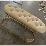 Resim numan metal Bench Gold Tasarım Cafe Masa Sandalye Güzellik Salonları 