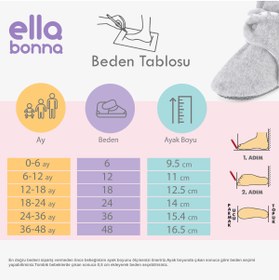 Resim Ella Bonna Kaydırmaz Taban Bebek ve Çocuk Panduf, Organik Pamuklu Ev ve Kreş Patiği - Leopar 