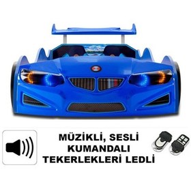 Resim Bmw - M7 - Mavi Arabalı Yatak Araba Karyola Mavi 