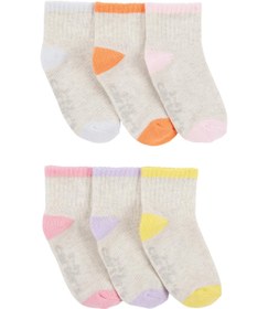 Resim Carter's Küçük Kız Çocuk Çorap Set 6'lı Paket 