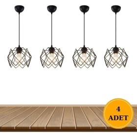 Resim Teknotrust 4 Adet Silvano Avize One Salon Mutfak Banyo Yatak Odası Çocuk Odası Antre Sarkıt Avize 