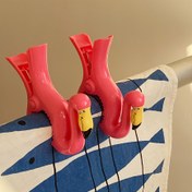 Resim 2 Adet Dev Flamingo/Papağan/Clownfish/Dişli Kıyafet Klipsi, Havuz Kenarı ve Plaj İçin Eğlenceli Tasarım, Dayanıklı Plastik Dış Mekan Temizlik Klipsleri, Çamaşır Mandalı 