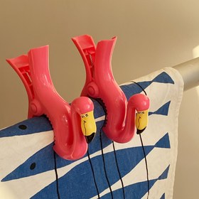 Resim 2 Adet Dev Flamingo/Papağan/Clownfish/Dişli Kıyafet Klipsi, Havuz Kenarı ve Plaj İçin Eğlenceli Tasarım, Dayanıklı Plastik Dış Mekan Temizlik Klipsleri, Çamaşır Mandalı 