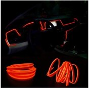 Resim 3M 2 Metre Araç Içi Kırmızı Torpido Led Göğüs Ipi Işıklı Neon Torpido 12v Kırmızı Neon 