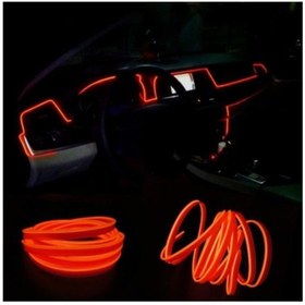 Resim 3M 2 Metre Araç Içi Kırmızı Torpido Led Göğüs Ipi Işıklı Neon Torpido 12v Kırmızı Neon 