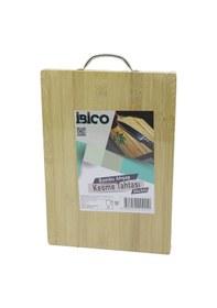 Resim 24x34 X 1.7cm Lux Ahşap Bambu Kesim Panosu - Kesme Tahtası Metal Kulplu 5042 Diğer 