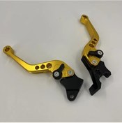 Resim Gateesat Altın 2li Ayarlanabilir Alüminyum Bisiklet Gidon Fren Kolları 