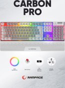 Resim Rampage Carbon Pro Gb Bluetooth Klavye Şarjlı Wifi Kablosuz Klavye Rgb Red Mekanik Klavye Oyuncu Klavyesi 