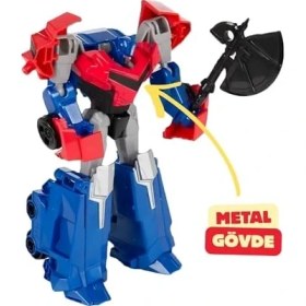 Resim Ohbe Express Giffy/oyuncak Metal Gövdeli 20 cm Araba ve Tıra Dönüşen Optimus ve Bumblebee Model Dönüşen Robotlar Autobots (Kırmızı) 