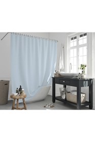 Resim Tropikhome Banyo Perdesi - Tek Kanat Duş Perdesi, Polyester Kumaş Duşakabin Perdesi 180x200 Cm Küvet Perdesi 