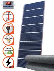 Resim 80X25CM Dijital Termostatlı Halı Altı Karbon Film Isıtıcı 