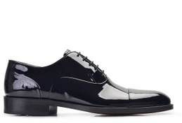 Resim Siyah Klasik Bağcıklı Oxford Rugan Ayakkabı -6119- 