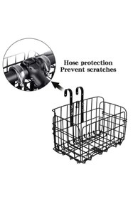 Resim KNT Bisiklet e-bike scooter sepeti katlanabilir Metal ayarlanabilir 