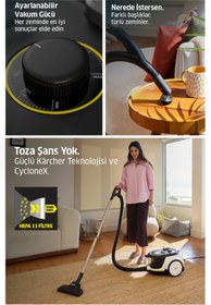 Resim Karcher VCC 4 CycloneX Toz torbasız Süpürge 