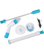 Resim Cuticate Güç Rizatçı Temizleme Fırçası - 3 Fırça Başlığı, Uzatma Kolu, Şarj Edilebilir Pil Elle Yükseltilmiş Elektrik Yıkayıcı (Yurt Dışından) 