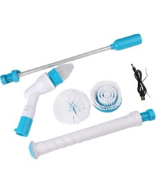 Resim Cuticate Güç Rizatçı Temizleme Fırçası - 3 Fırça Başlığı, Uzatma Kolu, Şarj Edilebilir Pil Elle Yükseltilmiş Elektrik Yıkayıcı (Yurt Dışından) 