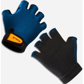 Resim Btwin Çocuk Kısa Parmak Bisiklet Eldiveni Mavi 