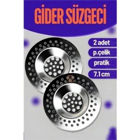 Resim Aylina Mey Ithalat® Çelik Lavabo Süzgeci 2 Adet 