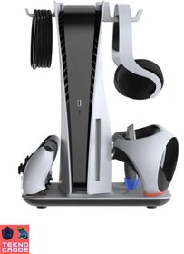 Resim beboncool Tp5-3530 Ps5/ps5 Slim Uyumlu Multifonksiyonel Şarj Stand Soğutucu Fan 