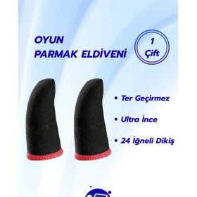 Resim Green Meadow Popkonsol Pubg Parmaklık Eldiven Fiber Oyuncu Eldiveni Anti-Ter Parmak Kılıf Kırmızı 
