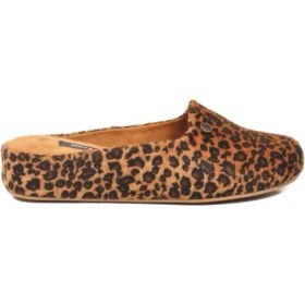 Resim Pierre Cardin Taba Leopar Hafif Tekstil Süet Önü Kapalı Kadın Ev Terliği PC-55371 Z 
