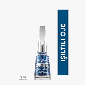 Resim Flormar Glitter Yarı Saydam Simli Oje GL07 Sapphire Shine 