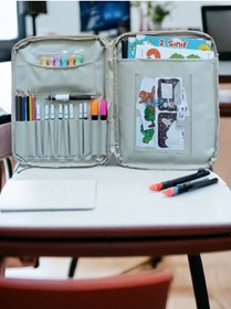 Resim Next Craft Evrak Çantası Kalemlik Ve Defter Çocuklar İçin Etkinlik Ve Aktivite Çantası Bej 