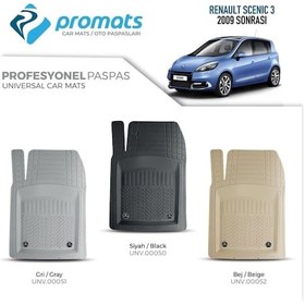 Resim Renault Scenic 3 2009 Sonrası Oto Paspas Profesyonel 4d Siyah 