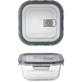 Resim İpek GPK12-800 Cam Kare Saklama Kabı - 800 ml 