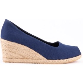 Resim Star Tombis Burnu Açık Dolgu Topuk Kadın Keten Hasır Ayakkabı 